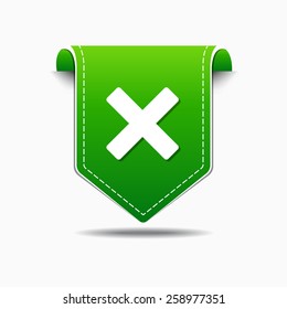Multiply Sign Green Vector Icon Design