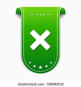 Multiply Sign Green Vector Icon Design