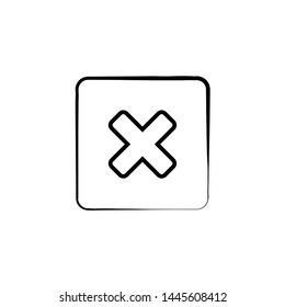 Multiply simple line vector icon