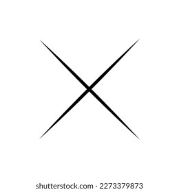 Multiplizieren Sie Vektorsymbol, Rahmenstil, einzeln auf weißem Hintergrund.