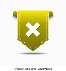 Multiply Yellow Vector Web Button Icon Set