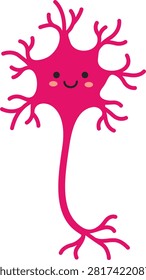 Multipolar Human Nerve Cell. Vector Isolated