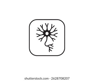 Multipolar Neuron icon vector art illustration