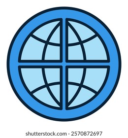 Multipolarity with Earth Globe vector concept blue icon or symbol