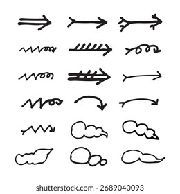 Multipoll Diferentes masaje y flecha línea icono de Paquete de Arte vectorial conjunto de diseño-01
