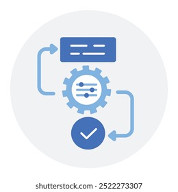 Ícone De Coordenação De Vários Prompts. Representando a colaboração imediata da IA. Tratamento de Várias Entradas. Coordenação de Prompt do Sistema. Sincronização do fluxo de trabalho do AI. Ícone Vetor Editable.