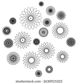 MULTIPULE FLOWER MANDALA DESIGN EPS