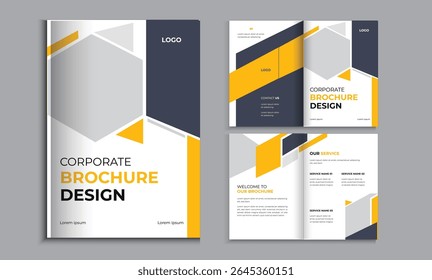 Multipurpose 4 page creative corporate business brochure layout