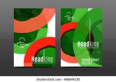 Mehrzweck-A4-Flyer oder Geschäftsbericht-Layout. Verschiedene geometrische Formen entwerfen. A4-Größe
