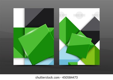 Mehrzweck-A4-Flyer oder Geschäftsbericht-Layout. Verschiedene geometrische Formen entwerfen. A4-Größe