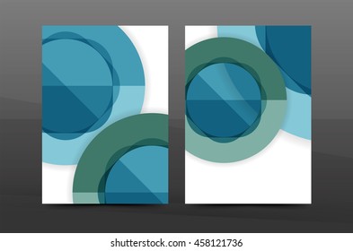 Mehrzweck-A4-Flyer oder Geschäftsbericht-Layout. Verschiedene geometrische Formen entwerfen. A4-Größe
