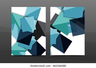 Mehrzweck-A4-Flyer oder Geschäftsbericht-Layout. Verschiedene geometrische Formen entwerfen. A4-Größe