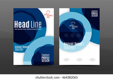 Multipurpose A4 flyer or annual report layout. Various geometric shapes design. A4 size page