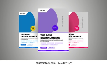 Multipurpose abstract flyer poster design for banner, brochure cover,  book cover, social media post, yearbook, presentation s. You can use these in all type of business & corporate materials.