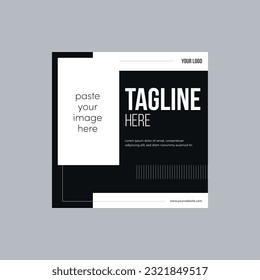 Multipurpose abstract social media post design template, Square post banner, 
