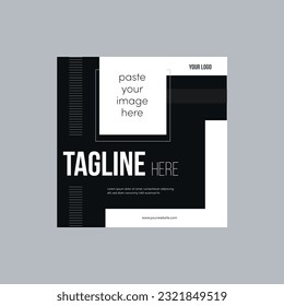 Multipurpose abstract social media post design template, Square post banner, 