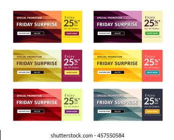 Multipurpose Banner Design in 6 Different Color Themes.
