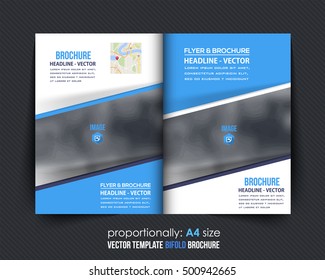 Multipurpose Bi-Fold Brochure. Corporate Leaflet, Cover Design