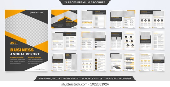 Multipurpose Bifold Brochure Template Design With Modern Style And Clean Layout Use For Business Presentation And Proposal