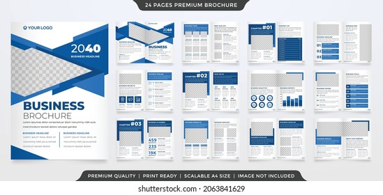 multipurpose bifold brochure template with modern layout and minimalist style use for business portfolio and proposal