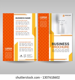 Multipurpose brochure cover template with orange details