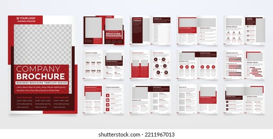 plantilla de folleto multipropósito con diseño minimalista para la presentación de informes anuales