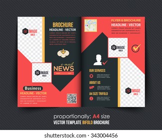 Multipurpose Business Bi-Fold Brochure. Corporate Leaflet, Cover Design