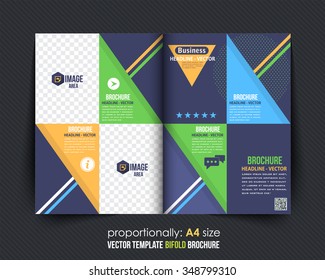 Multipurpose Business Bi-Fold Brochure. Corporate Leaflet, Cover Design