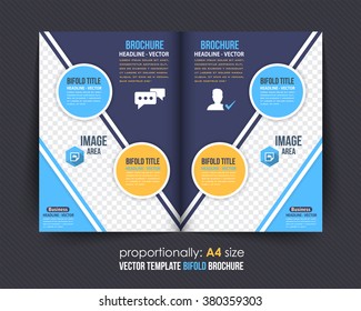 Multipurpose Business Bi-Fold Brochure. Corporate Leaflet, Cover Design