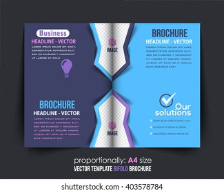Multipurpose Business Bi-Fold Brochure. Corporate Leaflet, Cover Design