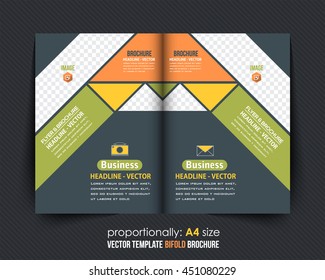 Multipurpose Business Bi-Fold Brochure. Corporate Leaflet, Cover Template