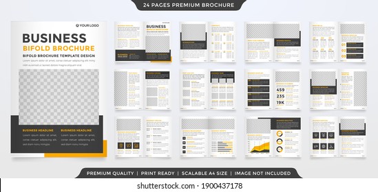 multipurpose business bifold brochure design with modern layout and minimalist concept style use for business profile and proposal presentation  