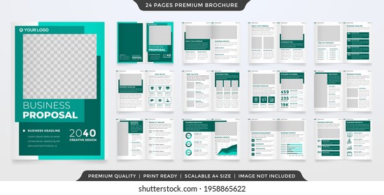 multipurpose business brochure template design with clean and minimalist style use for business annual report