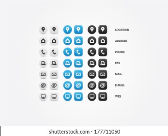 Multipurpose Business Card Icon Set