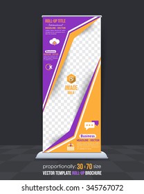 Multipurpose Business Concept Roll-Up Banner, Advertising Vector Design