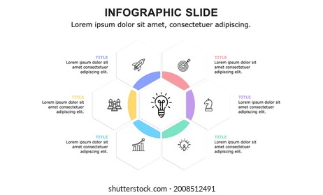Plantilla de presentación de infografía de negocios multipropósito.