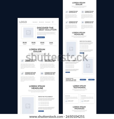 Multipurpose Business newsletter Mailchimp email marketing template l Email Marketing Newsletter Layout For Promoting Creative Services