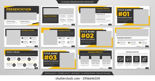 multipurpose business presentation template with clean style and modern concept use for business infographic and annual report