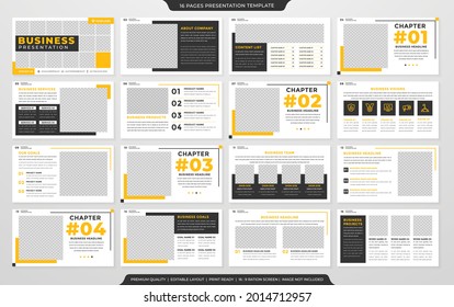 plantilla de presentación de negocios multipropósito con concepto limpio y estilo moderno