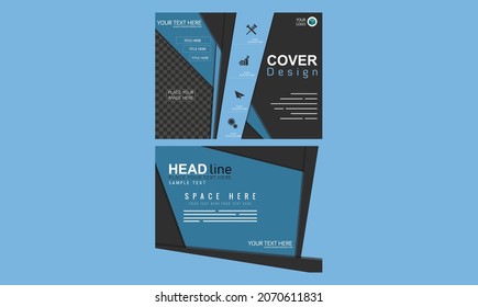 multipurpose business presentation template with clean style and modern concept use for business infographic and annual report. Tri-fold brochure template Minimalistic geometric design for corporate.