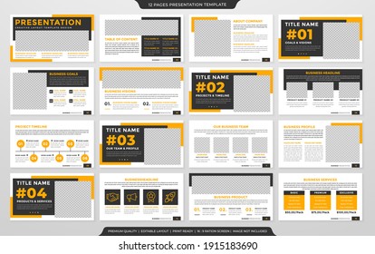multipurpose business presentation template design with clean style and minimalist layout