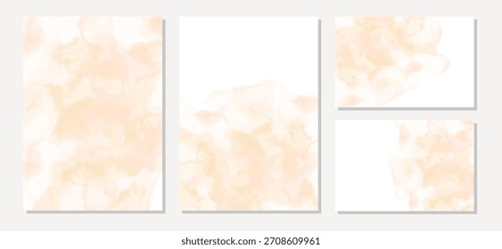 Multipurpose card abstract orange yellow watercolor background