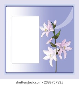 Multipurpose card with a lily pattern