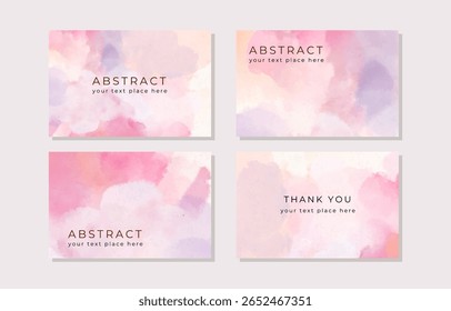 Mehrzweck-Kartenset violett-rosa abstrakter Hintergrund