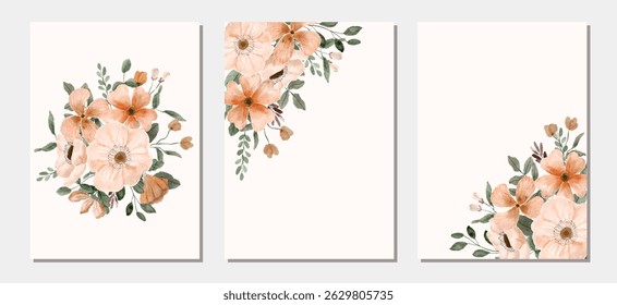 multipurpose card with yellow floral watercolor