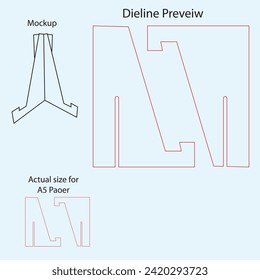 Multipurpose Cardboard Stand Template - Dieline - Die cut