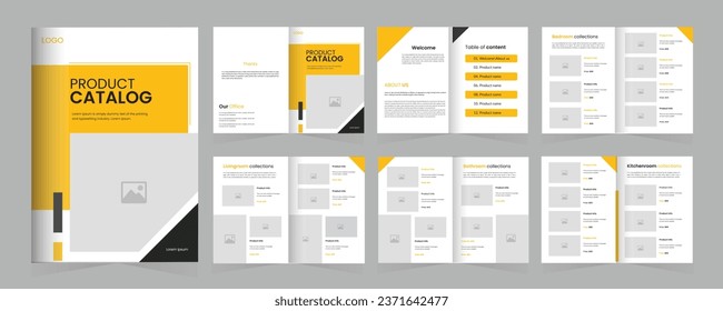  Multipurpose catalog design template, Product catalogue layout design
