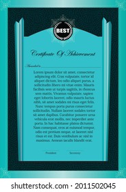 Multipurpose certificate of appreciation template, modern luxury border certificate design vector