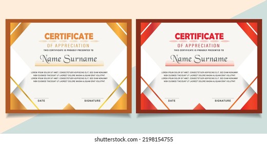 certificado nuevo, plantilla de certificado de logro con placa dorada y certificado de diseño superior fronterizo, certificado escolar