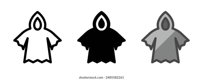 Icono de Vector de capa multiuso en contorno, glifo y estilo de contorno relleno sobre fondo blanco.